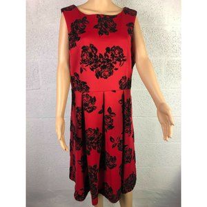 Studio One New York Sleeveless Scuba Crepe & Velvet Dress Style 70645JP Size 16